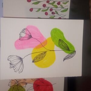 10 Hand painted cards - note cards